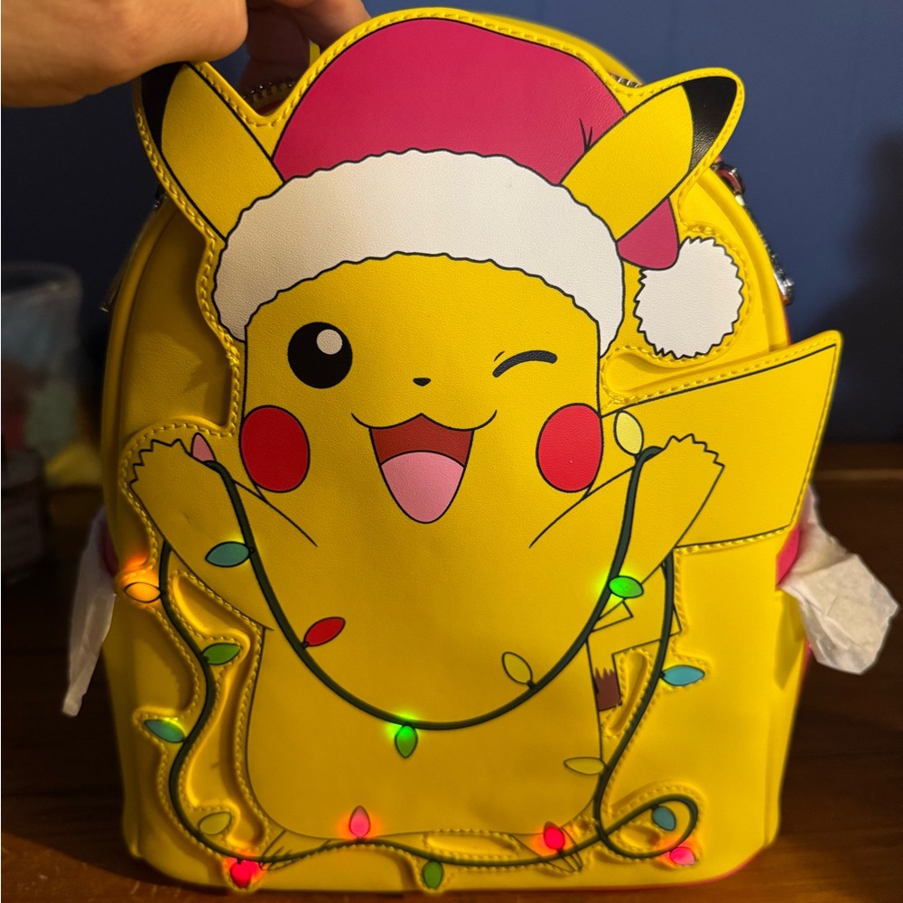 Pokémon light up loungefly Christmas backpack. - Picture 3 of 3